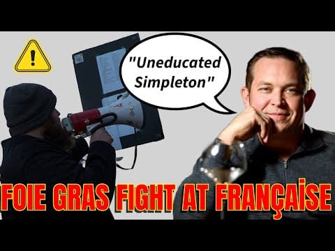 YouTube thumbnail for Protest Erupts Outside Française in Spokane Over Foie Gras