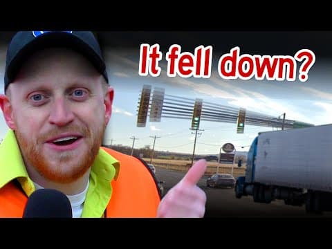 YouTube thumbnail for I rented a leaf blower to DESTROY a "stop light" (well, one I made)