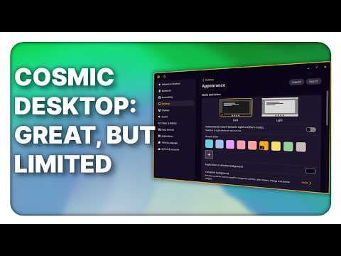 YouTube thumbnail for Cosmic Desktop & PopOS 24.04 deep dive