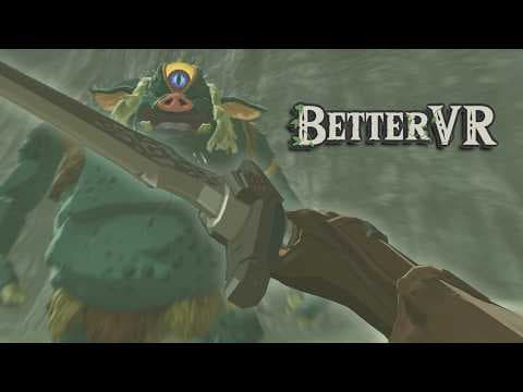 YouTube thumbnail for BotW VR mod 'BetterVR' just released