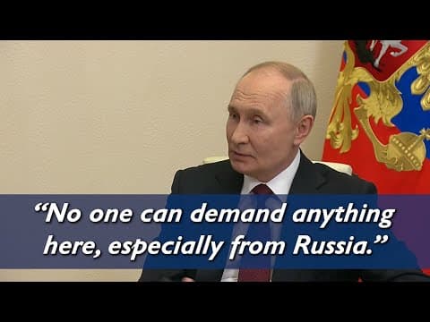 YouTube thumbnail for President Putin on Rare Earth and Europe’s Voice in Ukraine Talks | EN-RU interpretation