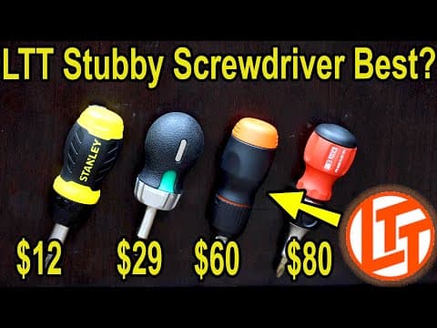 YouTube thumbnail for Is Linus Tech Tips “Stubby” Screwdriver Best? Let's Settle This!