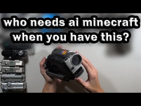 YouTube thumbnail for flying through fractals using a 90s camcorder