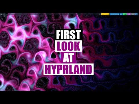 YouTube thumbnail for DT s first day on hyprland