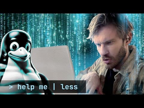YouTube thumbnail for PewDiePie: I installed Linux (so should you)