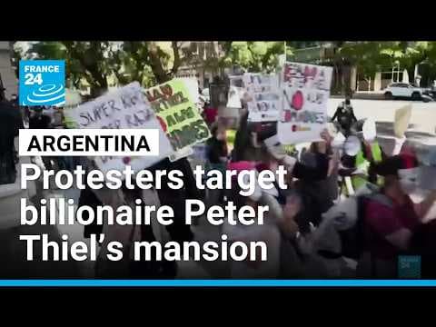 YouTube thumbnail for Argentines march on Peter Thiel's mansion • FRANCE 24 English
