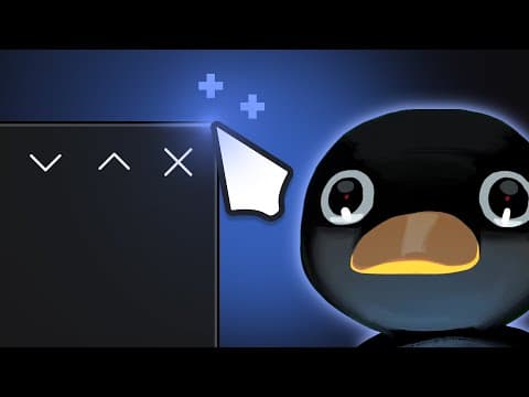 YouTube thumbnail for I Designed My FIRST Linux UI from Scratch