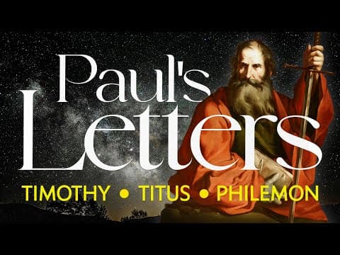 YouTube thumbnail for Fall Asleep to Paul's Letters with Gentle Rain | Holy Bible Audio for Deep Sleep