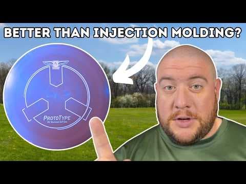 YouTube thumbnail for An interesting look into how discs are made and more specifically, an awesome innovation in disc manufacturing with a CNC machine!