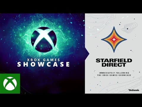 YouTube thumbnail for Xbox Games Showcase + Starfield Direct reaction thread