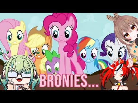 YouTube thumbnail for FaunMei Argue over Lore and Bae learns about Bronies【HoloEN | MLP】