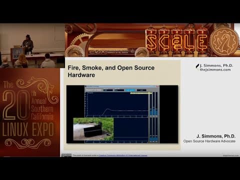 YouTube thumbnail for Fire, Smoke, and Open Source Hardware