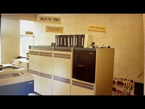 YouTube thumbnail for A look back in time at a 1970s computer system: Camosun College DEC VAX 11/780