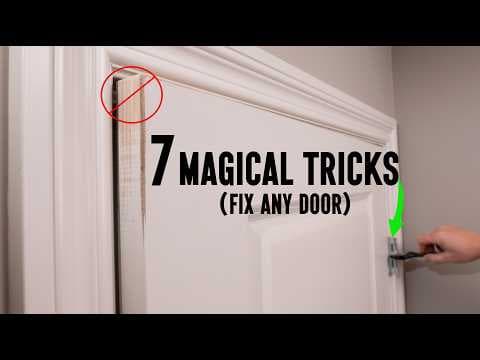 YouTube thumbnail for How to Fix a Rubbing, Sagging Door that Won't Shut. 7 Quick and Easy Tips that Fix ANY Door.