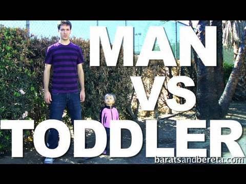 YouTube thumbnail for Man vs Toddler - BaratsAndBereta