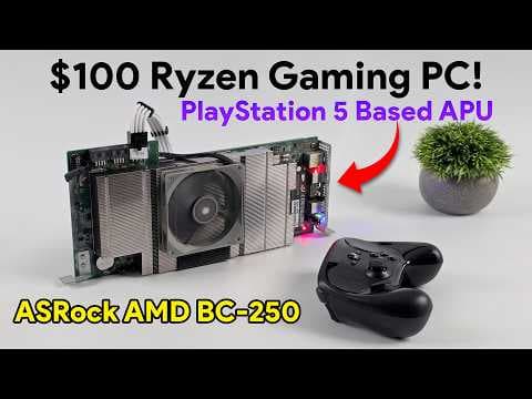 YouTube thumbnail for $100 Steam Machine Using a PS5 APU (ASRock BC-250)