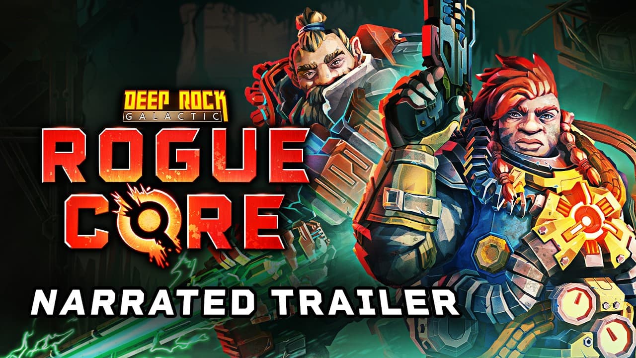 YouTube thumbnail for Deep Rock Galactic: Rogue Core - Narrated Trailer