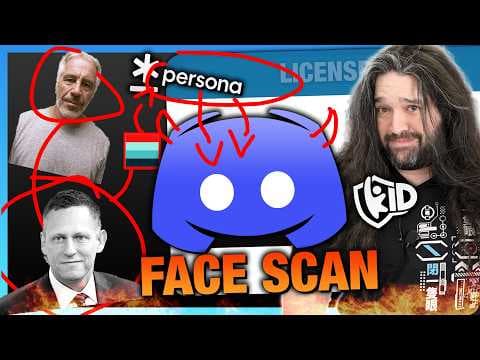 YouTube thumbnail for Discord's Disturbing Ties to Global Surveillance | ID Verification, Palantir, & Thiel