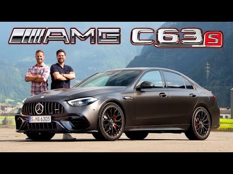 YouTube thumbnail for 2024 Mercedes-AMG C63 S Review - Throttle House