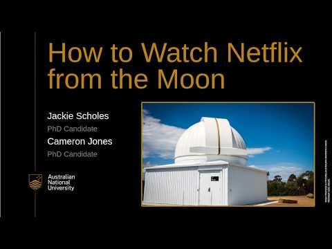 YouTube thumbnail for how to watch Netflix from the moon |  Public Lecture on the Artemis II O2O Ground Segment