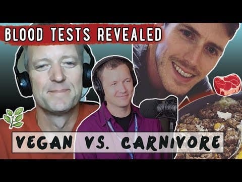 YouTube thumbnail for 28 day diet swap - Meat based low carb <-> vegan
