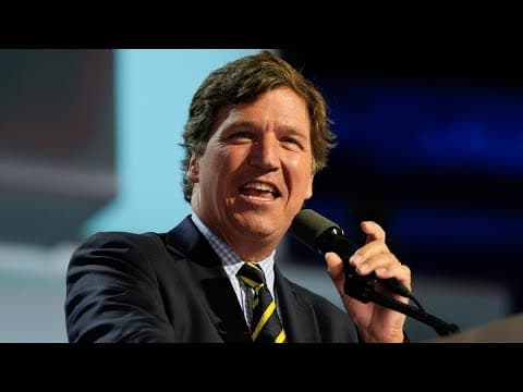 YouTube thumbnail for Tucker Carlson full speech | 2024 Republican National Convention [10:36 | JUL 19 24 | WFAA]