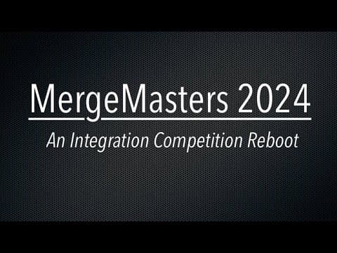 YouTube thumbnail for Merge Masters 2024 - an integration competition revival hosted by Mister Nathan