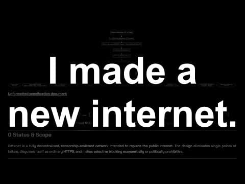 YouTube thumbnail for People are praising this half-baked cryptocurrency based mix network as a "new internet" to fight against tech giants.