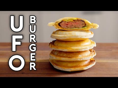 YouTube thumbnail for How to Make the UFO Burger from Korea | Street Food with Senpai Via BCU
