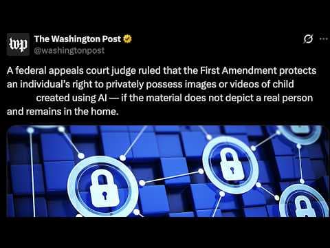 YouTube thumbnail for The epstine class has determined Ai generated csam is legal
