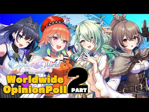 YouTube thumbnail for [More Announcements] hololive English's Worldwide Opinion Poll Part 2! With a special reveal...?!