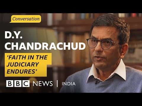 YouTube thumbnail for BBC News interviews former Chief Justice D.Y. Chandrachud