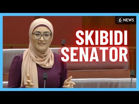 YouTube thumbnail for Brainrot speech by Australian Senator