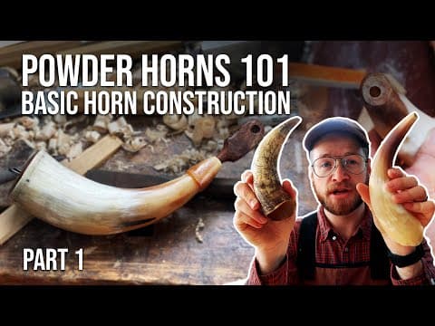 YouTube thumbnail for How to make a simple powder horn | DIY blackpowder accoutrements