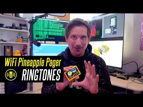 YouTube thumbnail for Hak5 holding a contest for their WiFi Pineapple Pager ringtone using RTTTL