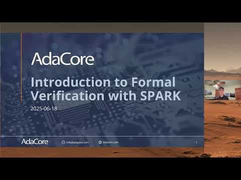 YouTube thumbnail for YouTube: Introduction to Formal Verification with SPARK