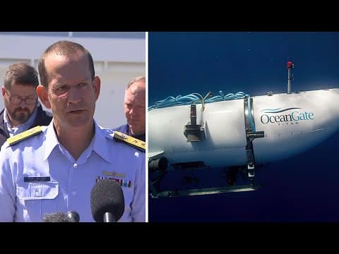 YouTube thumbnail for TITANIC SUB SEARCH | USCG concludes missing Titan sub met 'catastrophic implosion'