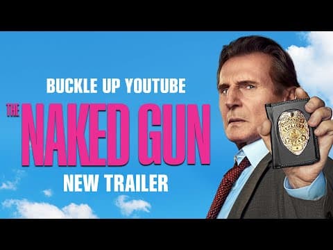 YouTube thumbnail for The Naked Gun 2025 remake med Liam Neeson og Pamela Anderson