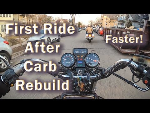YouTube thumbnail for Got my vintage Honda carbs rebuilt and I swear she goes faster now