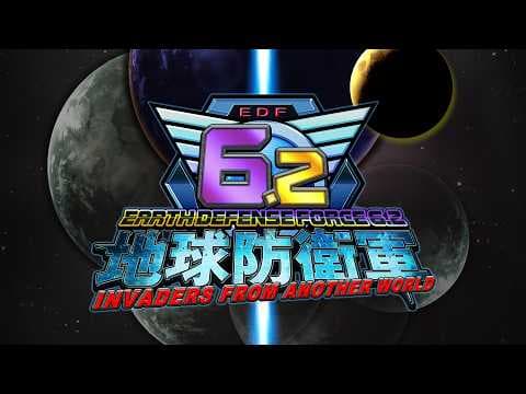 YouTube thumbnail for "EARTH DEFENSE FORCE 6.2 INVADERS FROM ANOTHER WORLD" Announcement Trailer
