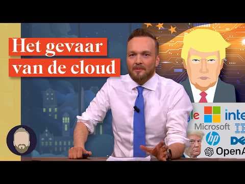 YouTube thumbnail for Dutch TV show Lubach warns about dangers of government dependence of the USA cloud - go Lidl