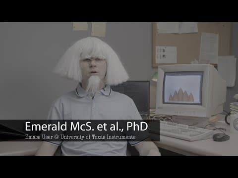 YouTube thumbnail for Interview with an Emacs Enthusiast in 2023 [Colorized]