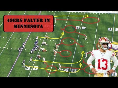 YouTube thumbnail for 49ers Playbook: SF Falters in Minnesota