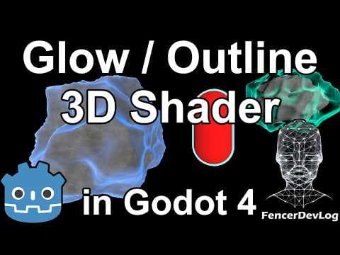 YouTube thumbnail for Godot 4: Glow/Outline Shader in 3D (tutorial)
