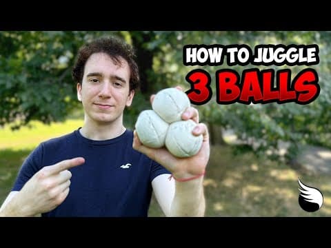 YouTube thumbnail for TIL How to juggle 3 balls