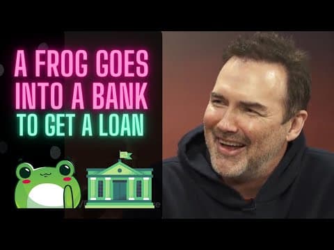 YouTube thumbnail for A frog goes into a bank to get a loan