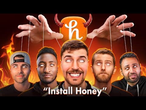 YouTube thumbnail for YSK "honey", the discount coupon finding browser extensions (owned by PayPal), is a scam stealing commissions from people who actually should get it.