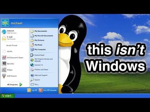 YouTube thumbnail for Linux... But Make It Windows XP