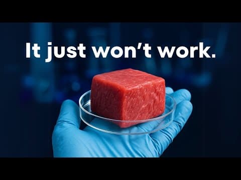 YouTube thumbnail for Lab grown meat isn't going to save us...