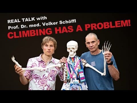 YouTube thumbnail for Alex Megos and Prof. Dr. med. Volker Schöffl on IFSC not addressing growing eating disorder problem in climbing